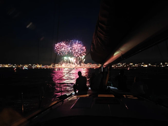 Feux d'artifice en mer